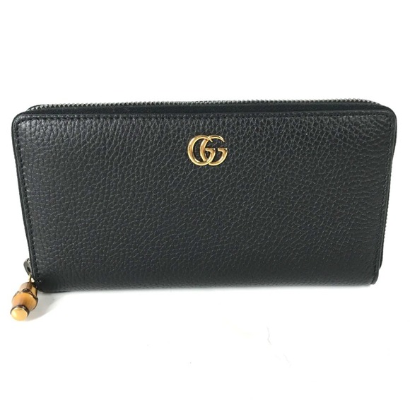 GUCCI Navy Bamboo Wallet - Picture 1 of 14